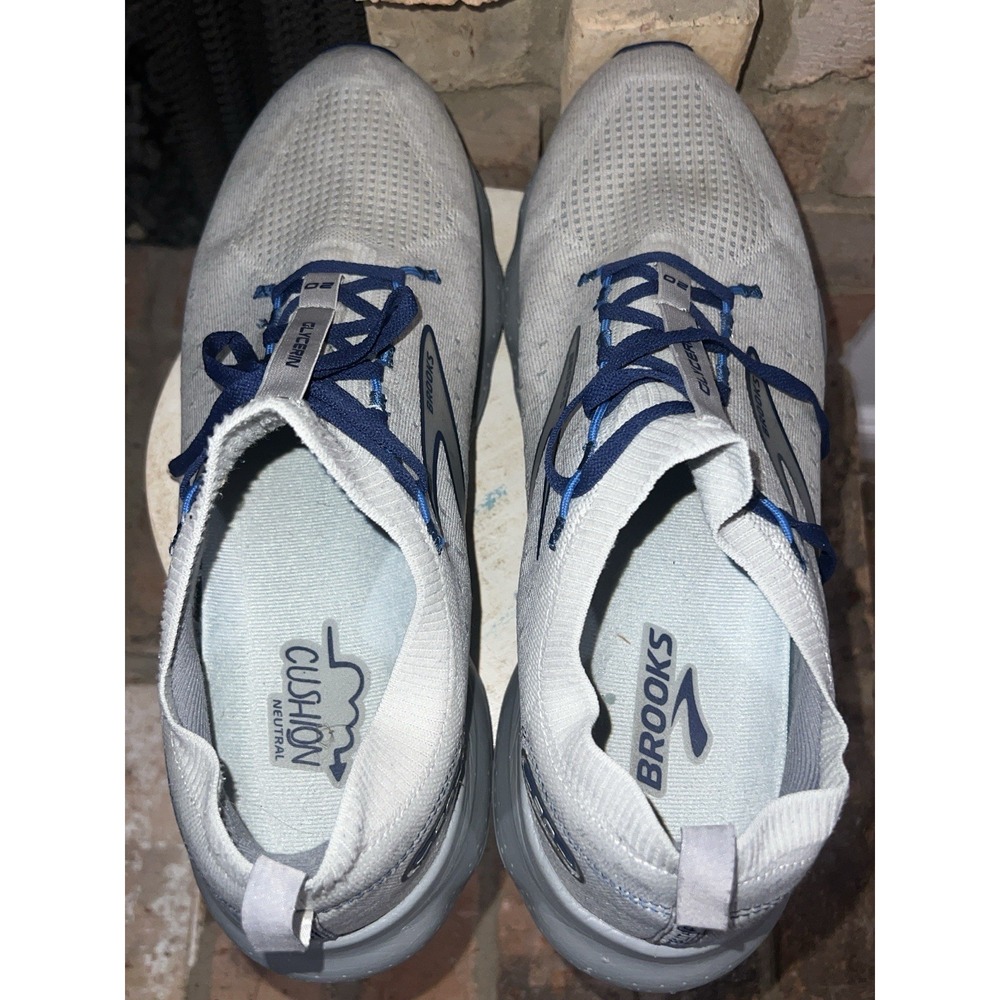 Brooks Glycerin StealthFit 20 Men's 14 D Oyster Blue Running Shoes 1103841D081 - Picture 7 of 9